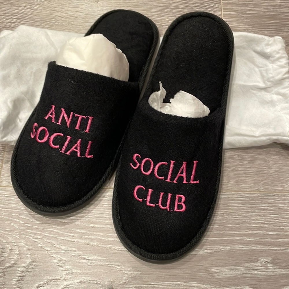 Anti Social social club slippers
